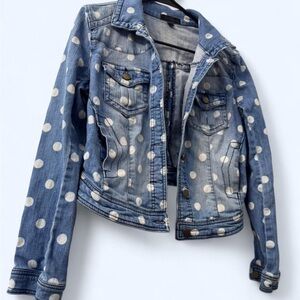 Fire Los Angeles Blue Polka Dot Jean Jacket
